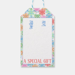 雪片カラフルギフトラベル ギフトタグ