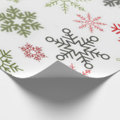 雪片カラフルクリスマスラッピング紙 ラッピングペーパー (角)