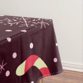 雪片カラフル付きクリスマスキャンディ テーブルクロス (インサイチュ)