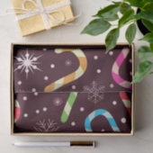 雪片カラフル付きクリスマスキャンディ 薄葉紙 (ギフト)