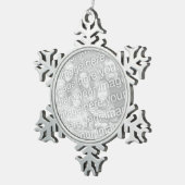 雪片クリスマスの飾りと写真のイメージ スノーフレークピューターオーナメント (右)