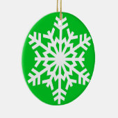 雪片クリスマスオーナメント セラミックオーナメント (右)