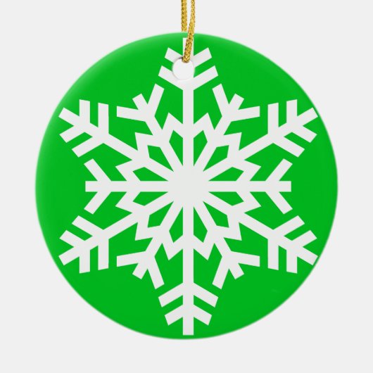 雪片クリスマスオーナメント セラミックオーナメント (正面)