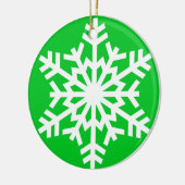 雪片クリスマスオーナメント セラミックオーナメント (左)