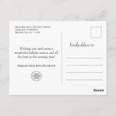 雪片クリスマスグリーティ企業のングポスト ポストカード (裏面)