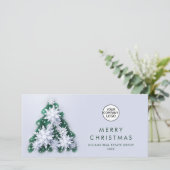 雪片クリスマスツリー企業のグリーティング シーズンカード (スタンド正面)