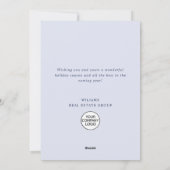 雪片クリスマスツリー企業のグリーティング シーズンカード (裏面)