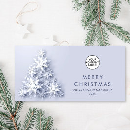 雪片クリスマスツリー企業のグリーティング シーズンカード