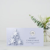 雪片クリスマスツリー企業のグリーティング シーズンカード (スタンド正面)