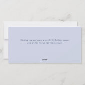 雪片クリスマスツリー企業のグリーティング シーズンカード (裏面)