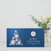 雪片クリスマスツリー企業のグリーティング シーズンカード (スタンド正面)