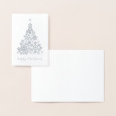 雪片クリスマスツリー 箔カード (ディスプレー)