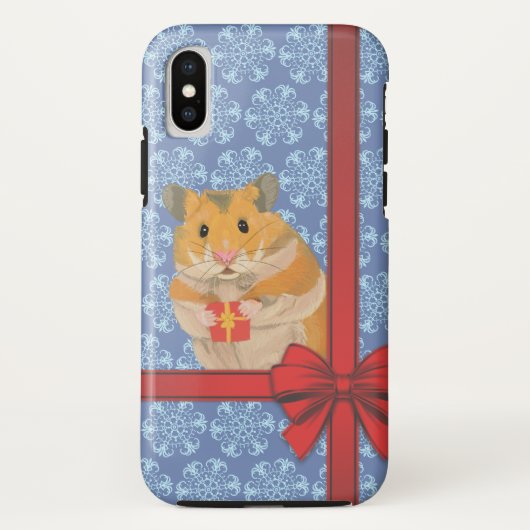 雪片クリスマスハムスター Case-Mate iPhoneケース (裏面)