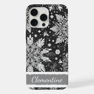 雪片クリスマスパターン iPhone 15 PRO MAXケース