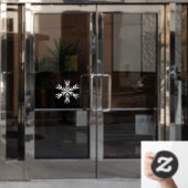 雪片クリスマスビニール窓がしがみつく ウィンドウサイン (オフィスドア)