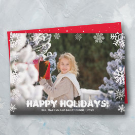 雪片クリスマスフォト シーズンカード