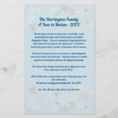 雪片クリスマスレターファミリーレビュー 便箋 (正面)