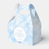 雪片クリスマス結婚のモノグラムの好意ボックス フェイバーボックス (裏面サイド)