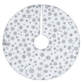 雪片クリスマス ブラッシュドポリエステルツリースカート (正面)