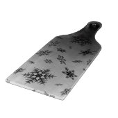 雪片グラデーションガラスのカッティングボードパドル付き カッティングボード (角)