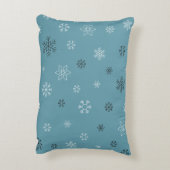 雪片グラフィックス枕 アクセントクッション (裏面(縦))