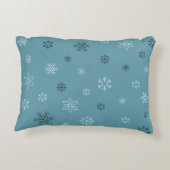 雪片グラフィックス枕 アクセントクッション (裏面)