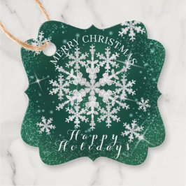 雪片グリーンホワイト フェイバータグ