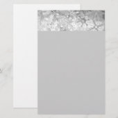 雪片グレーグレー冬デジタル現実主義層 便箋 (正面/裏面)