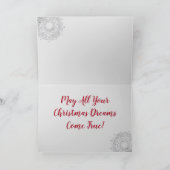 雪片サンタタートルがかわいい冬のクリスマス シーズンカード (内部)