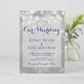 雪片シルバーライト冬のワンダーラ結婚ンド 招待状 (スタンド正面)