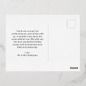 雪片スターズメリー結婚したフォトコラージュ 箔シーズンポストカード (裏面)