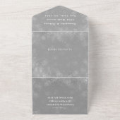 雪片スノーグレーウィンターワンダーランド結婚ズ オールインワン招待状 (外側)
