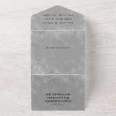 雪片スノーグレーウィンターワンダーランド結婚ズ オールインワン招待状 (外側)