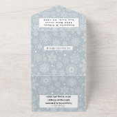 雪片スノーグレーウィンターワンダーランド結婚ズ オールインワン招待状 (外側)