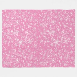雪片スパークルシームレスパターン フリースブランケット