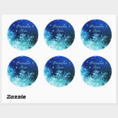 雪片スパークルステッカー ラウンドシール (シート)