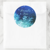 雪片スパークルステッカー ラウンドシール (バッグ)