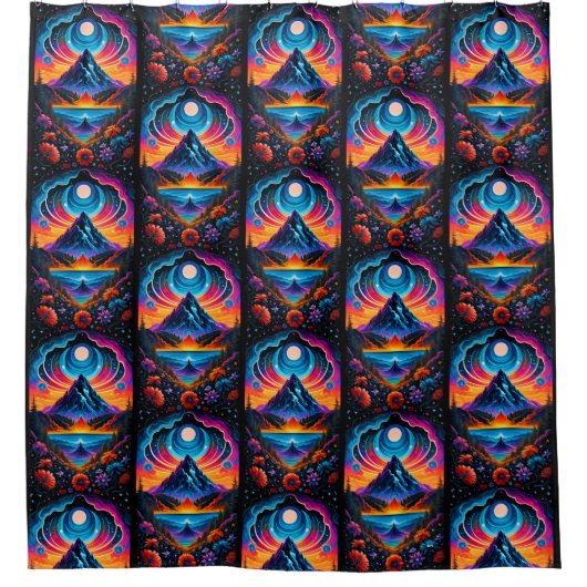 雪片タペストリー自然タペストリー シャワーカーテン (正面)