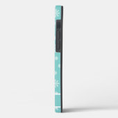 雪片ターコイズパタパーソナライズされたーン名 Case-Mate iPhoneケース (裏面 / 左)