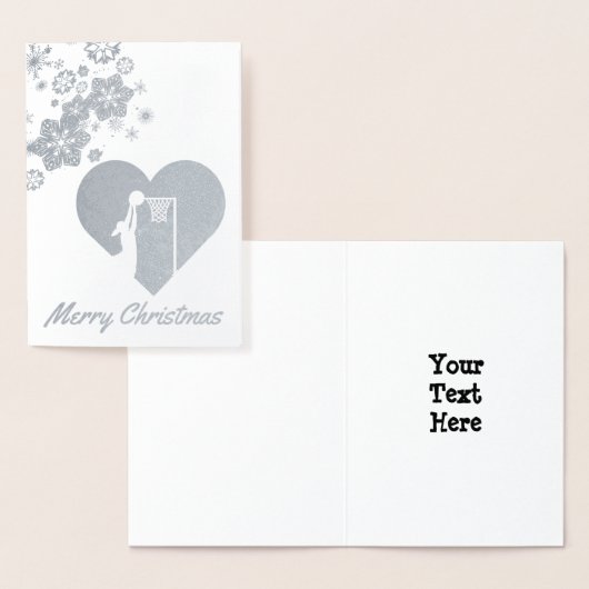 雪片テーマネットボールクリスマス 箔カード (ディスプレー)