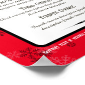 雪片ディナーパーティーホリデーケータリングメニュー ポスター (角)