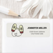 雪片デコレーションラベル付き冬用手袋 ラベル (インサイチュ)