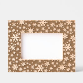 雪片デザイン レーザー彫刻フレーム