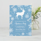 雪片トナカイの青いクリスマス 招待状 (スタンド正面)