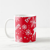 雪片トナカイ赤 コーヒーマグカップ (左)