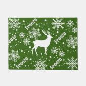 雪片トナカイ ドアマット (正面)