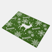 雪片トナカイ ドアマット (アングル)