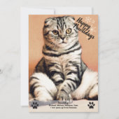 雪片ハッピーペイリデイズキャットドッグフォトクリスマス シーズンカード (正面)