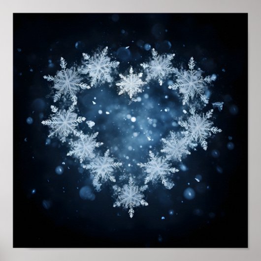 雪片ハート ポスター (正面)