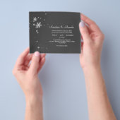 雪片バジェット招待状結婚の式に。 チラシ (手)